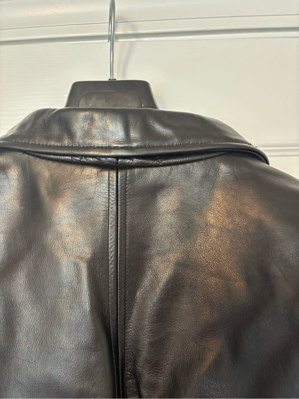 Vintage Banana Republic Men’s Black Leather Zip Jacket - Picture 8 of 10